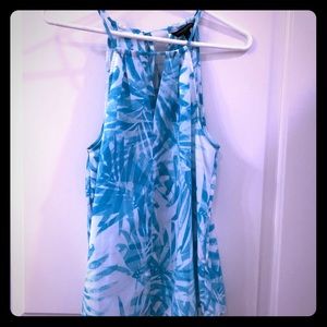 Blue and white tank top